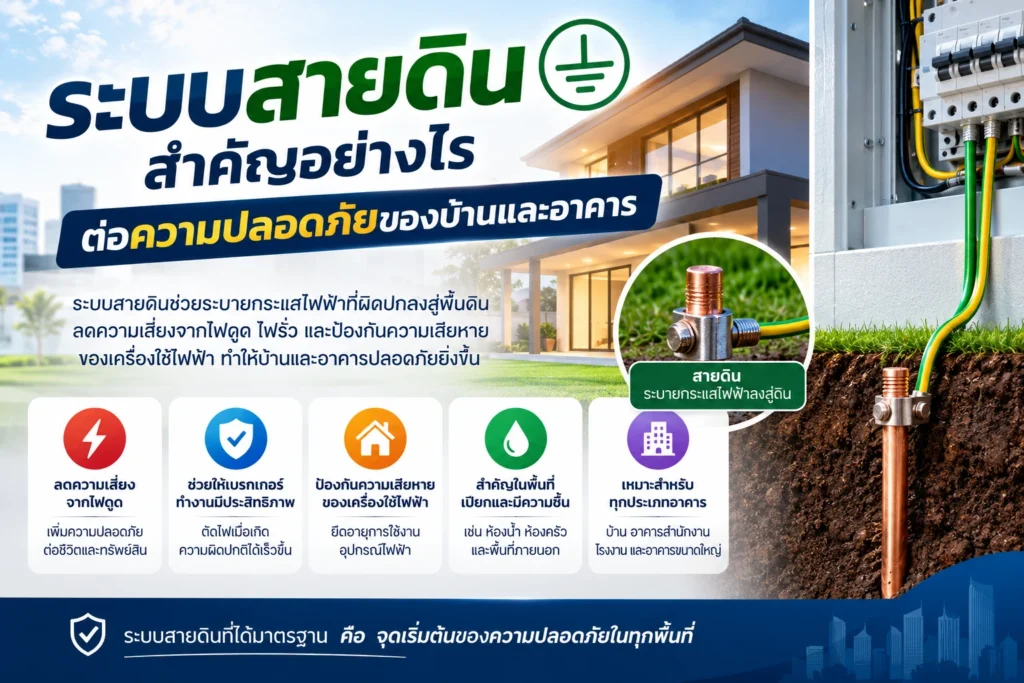ระบบสายดินสำคัญอย่างไรต่อความปลอดภัยของบ้านและอาคาร